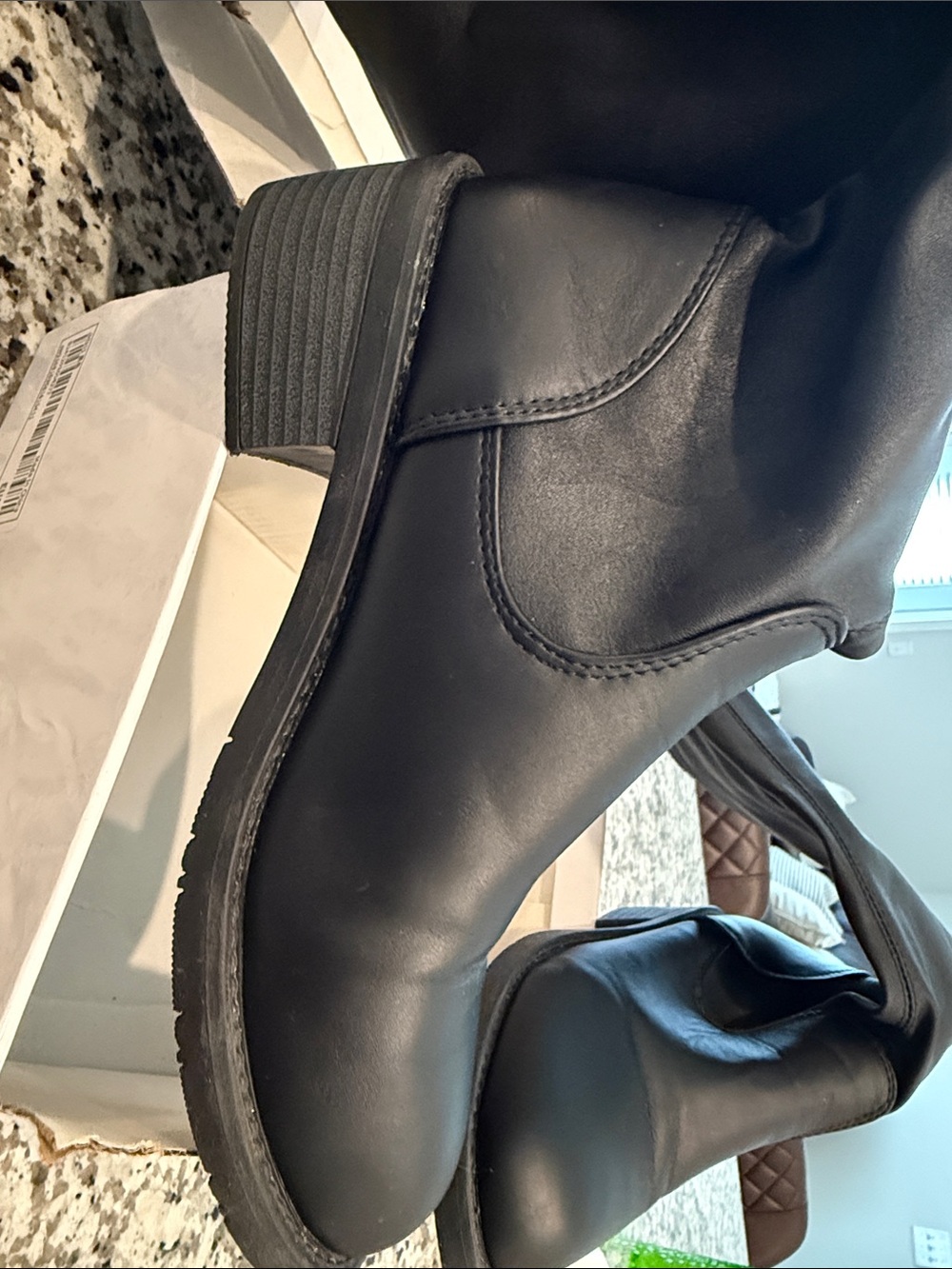 Women’s Black Over-The-Knee Boots - Stylish Leather Look